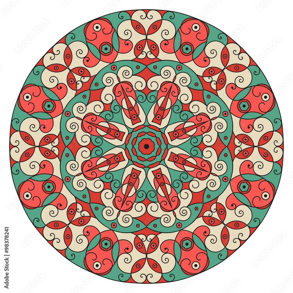Round ethnic pattern Round ethnic pattern