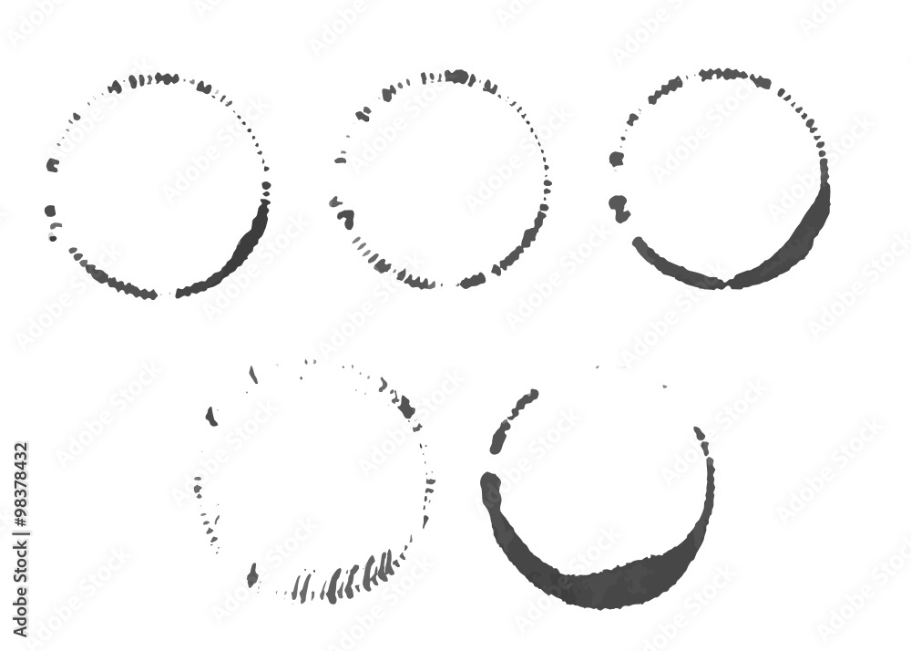 Naklejka Set of vector ink hand drawn circles and for your design.