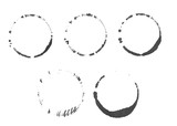 Set of vector ink hand drawn circles  and  for your design.