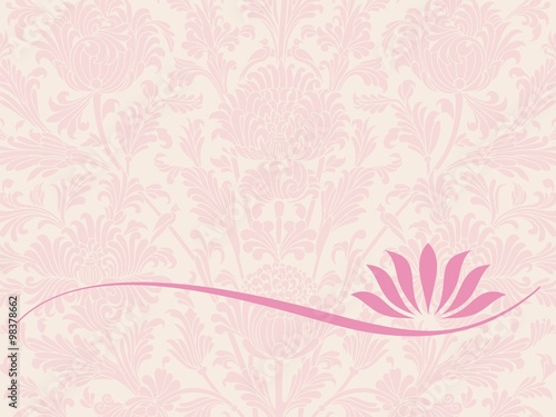 Fototapeta Naklejka Na Ścianę i Meble -  water lily, wedding card design, India