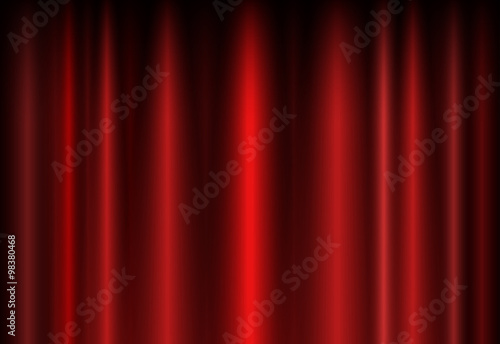 Background with a red curtain on the stage for your creativity