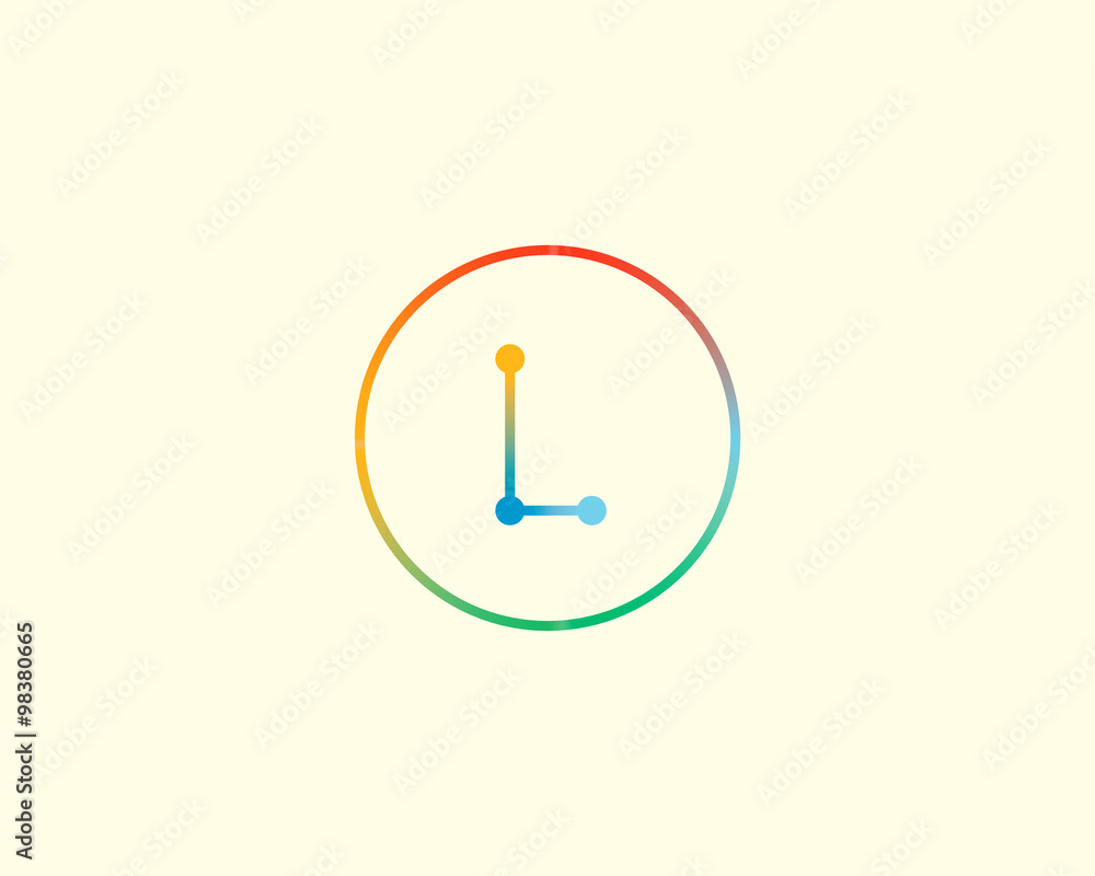 Abstract letter L logo design template. Colorful lined creative sign. Universal vector icon. Abstract letter L logo design template. Colorful lined creative sign. Universal vector icon.