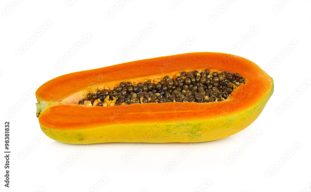 papaya isolate on white background papaya isolate on white background
