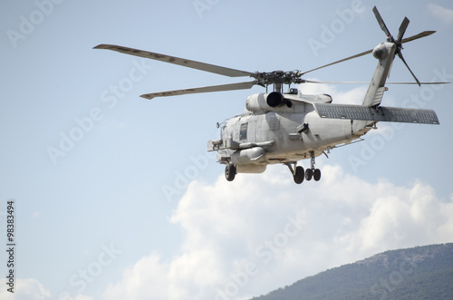 Fototapeta Naklejka Na Ścianę i Meble -  Black hawk helicopter take off