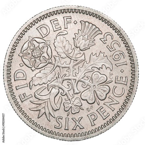 British Six Pence Piece