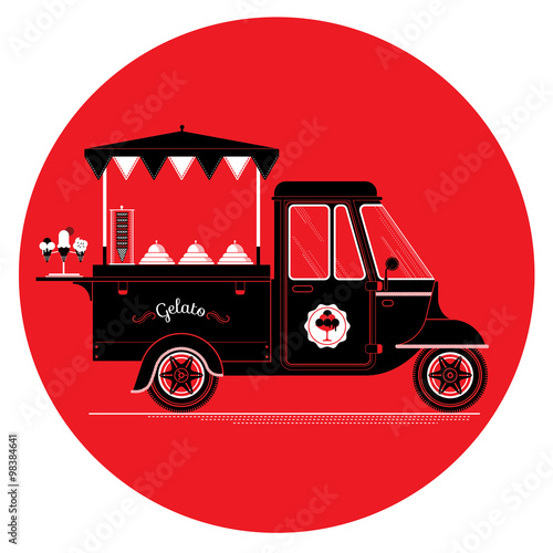 Ice cream and gelato cart