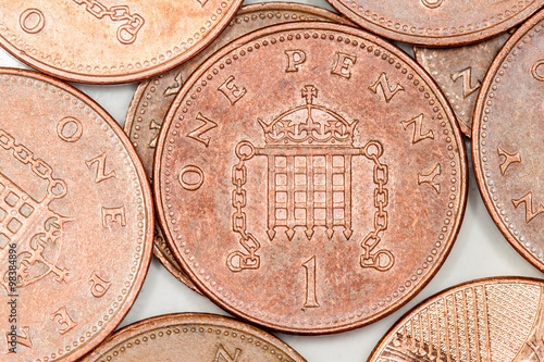 Britsh penny coins