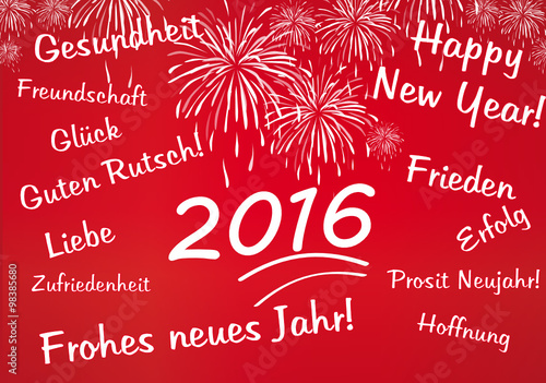 2016 mit feuerwerk