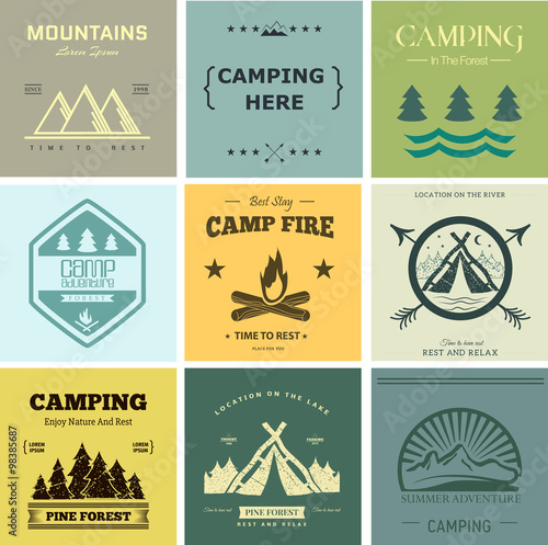  Vector camp label 