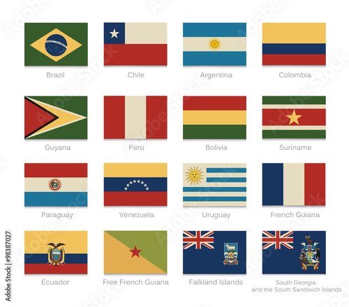 Free Download South America Flags Vintage Colors - GFXLoad