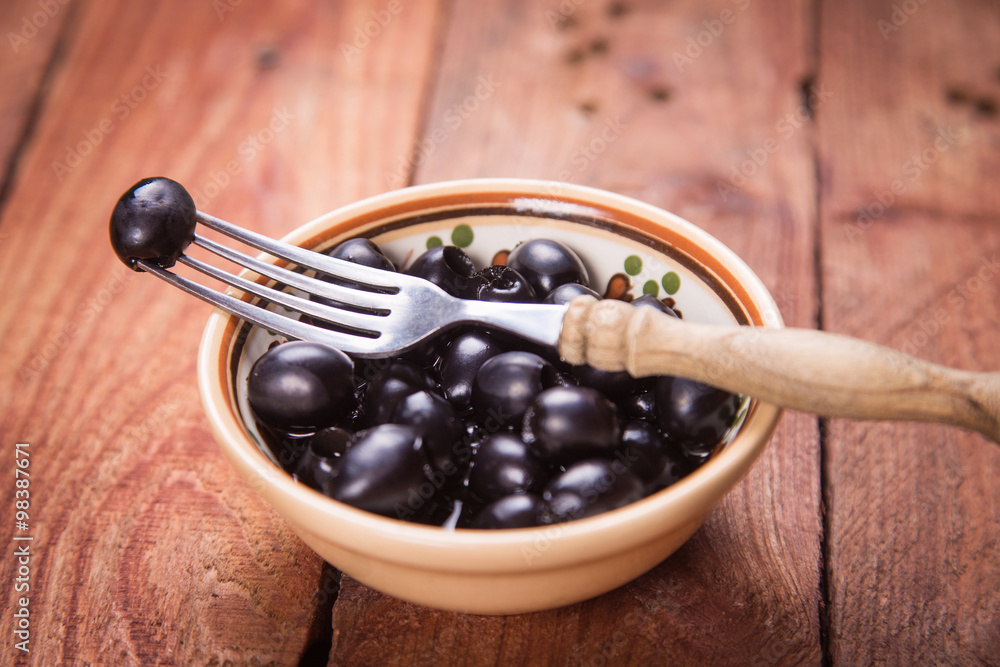 black olive in dish black olive in dish