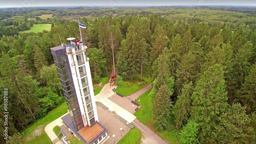 One of Haanjas tourist destination in the Suur-Munamagi. Suur Munamägi is the highest peak in Estonia reaching 318 metres above sea level.  photo