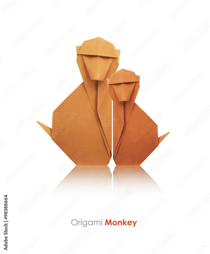 Fototapeta premium Origami monkey
