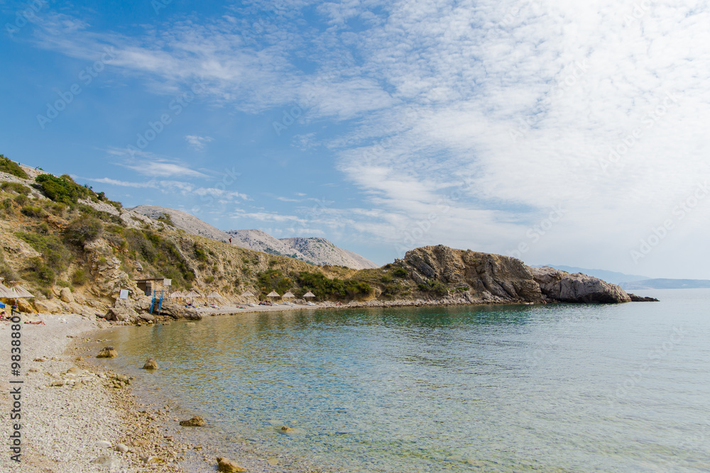 The beauty of stone beach in Croatia.