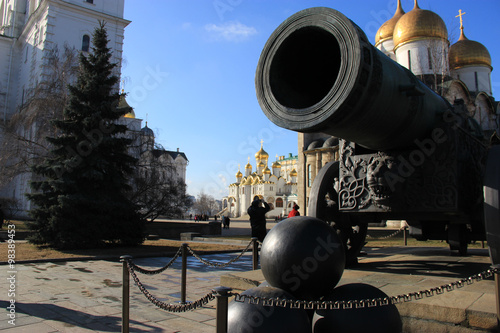 Tsar Cannon in the Moscow Kremlin, winter