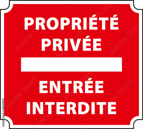 Panneau propriété privée
