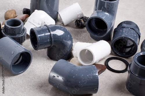 Obraz na płótnie System PVC-U fittings for water. w salonie