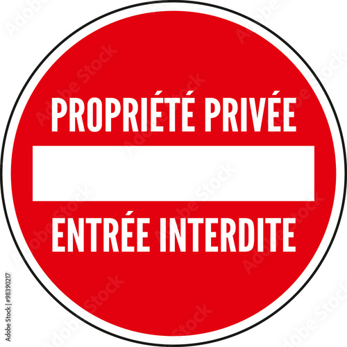Panneau propriété privée