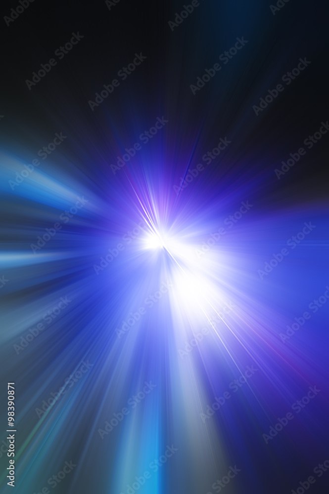 Esplosione di luce blu