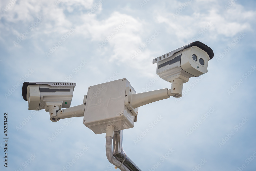 two of CCTV security camera