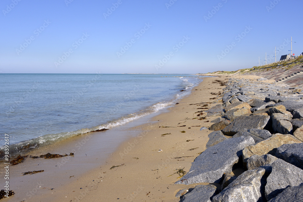 Beach of Pirou in France