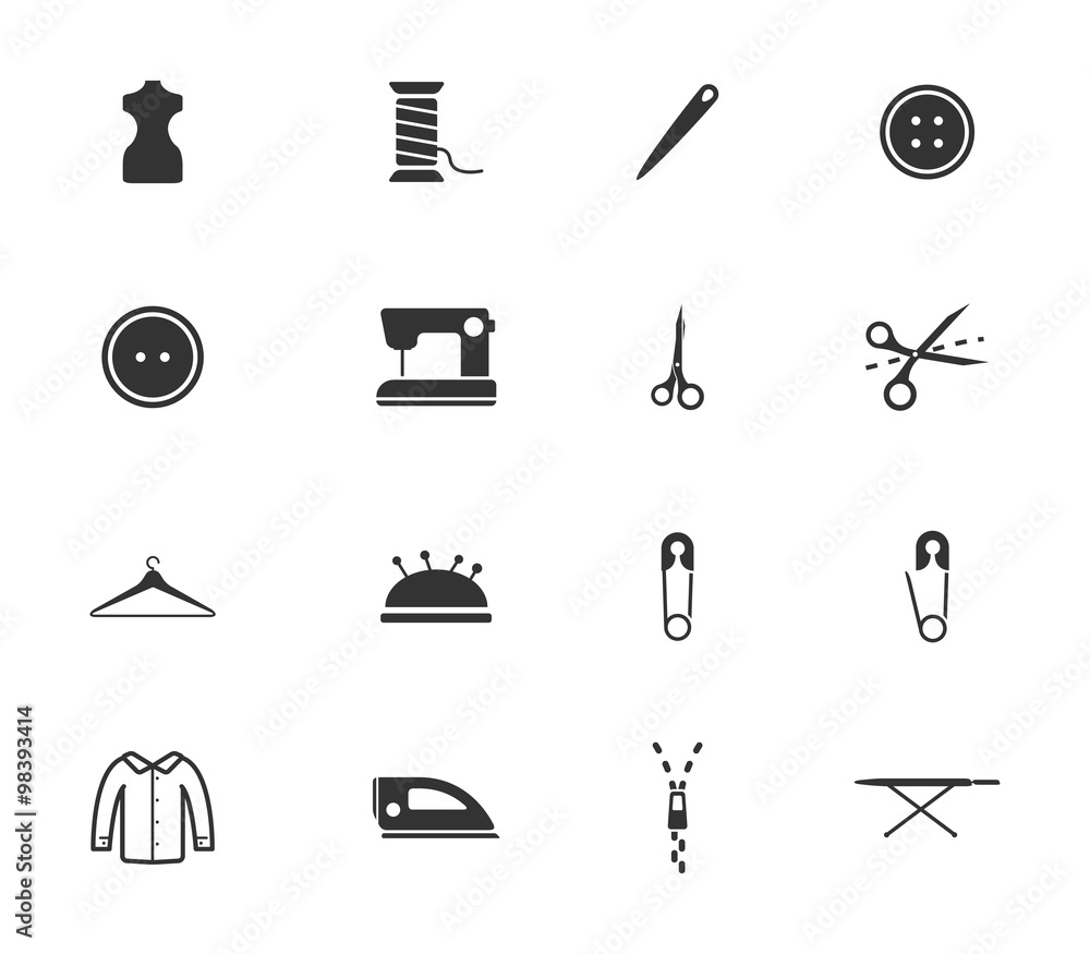 Fototapeta premium Tailoring simply icons