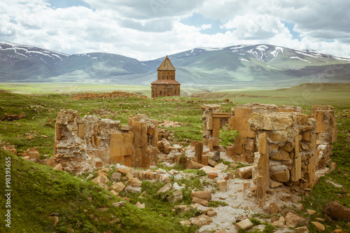 The Church of Saint Gregory in the ruined medieval Armenian city Ani in Eastern Turkey. photo