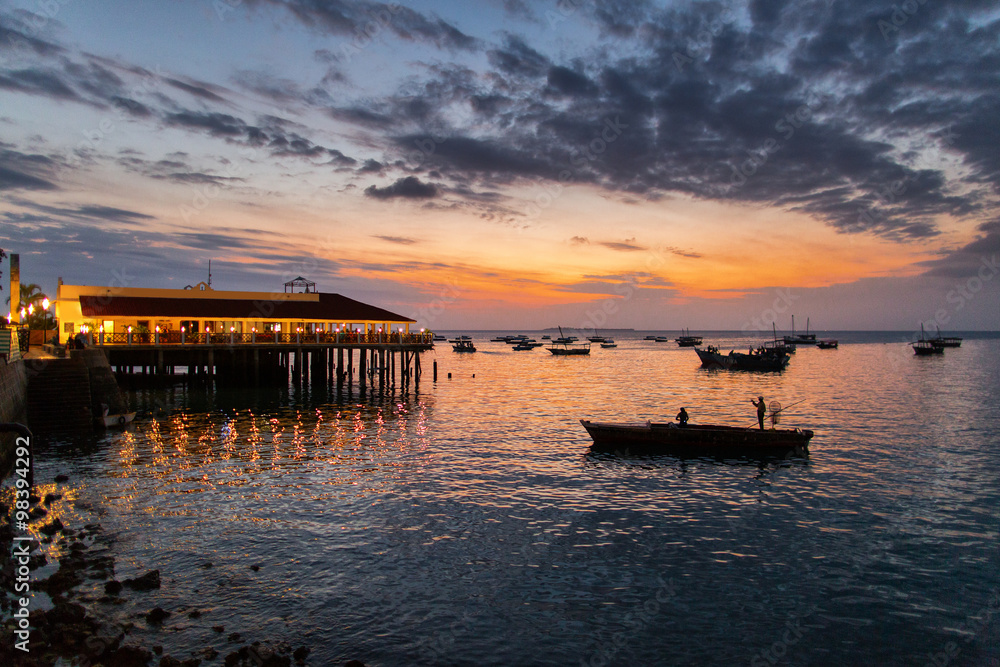 Beautiful Sunset in Zanzibar, Tanzania