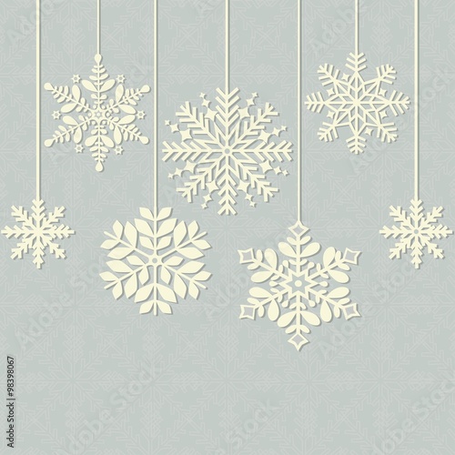 Christmas greeting card with snowflake