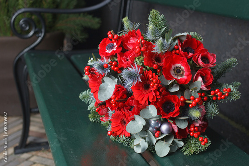 Red Christmas bouquet