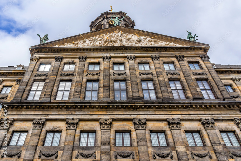 Fototapeta premium Royal Palace (1655) at Dam Square in Amsterdam, Netherlands.