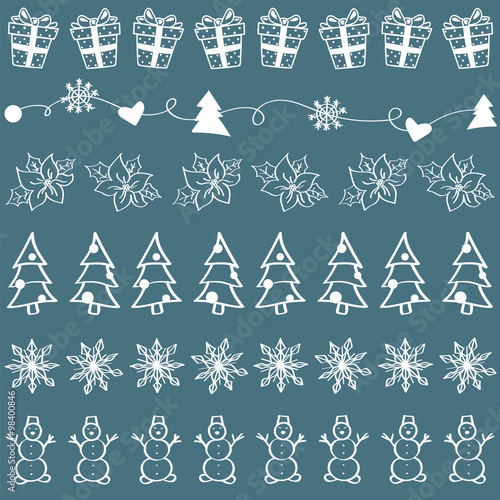 Christmas seamless pattern. New year background.
