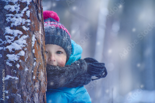 child in the snow