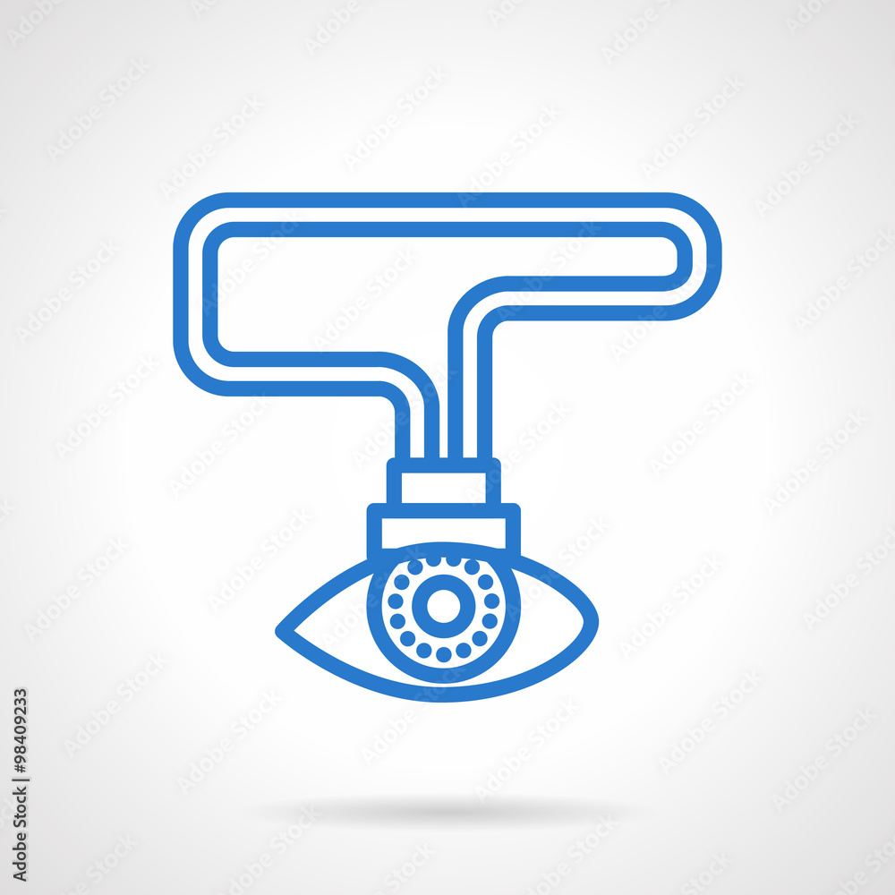 Personnel search abstract blue line vector icon Personnel search abstract blue line vector icon