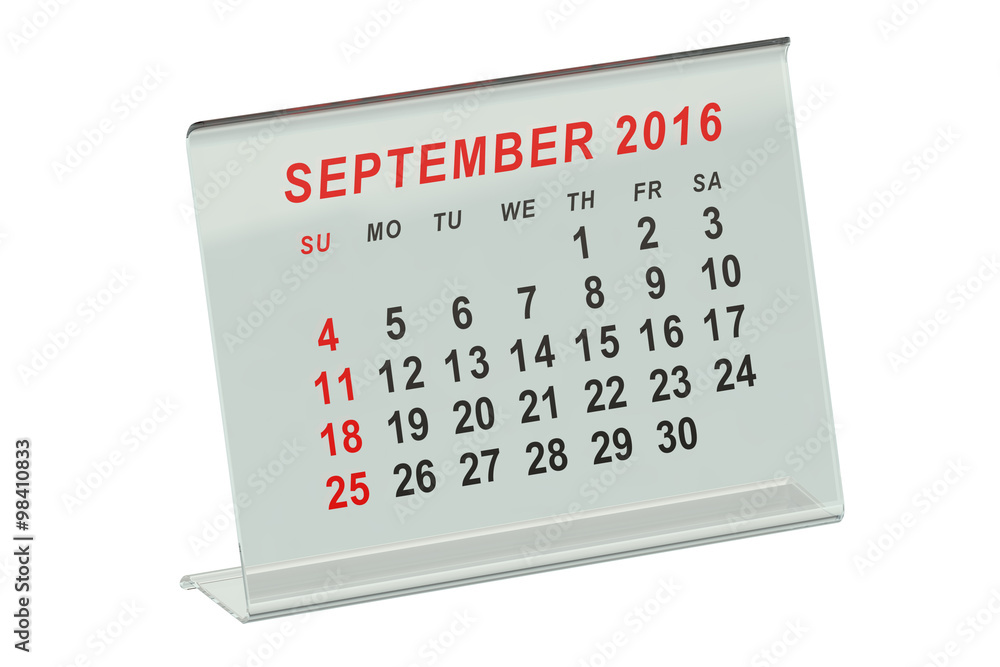 September 2016 calendar September 2016 calendar