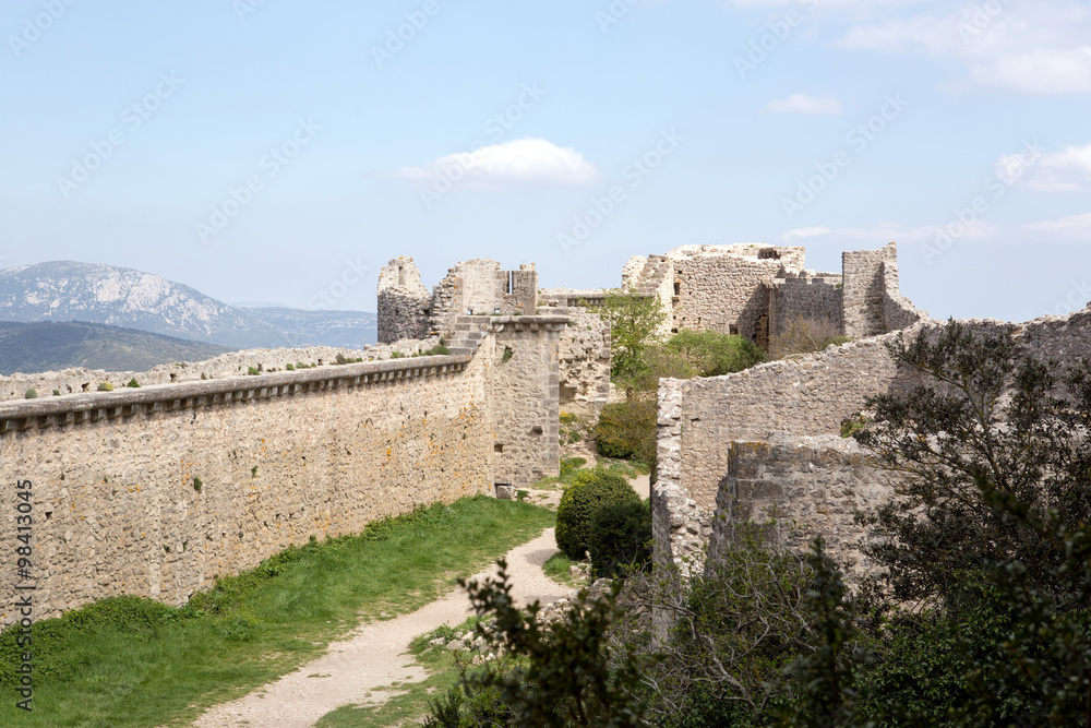 Peyrepertuse castle in  French Pyrenees