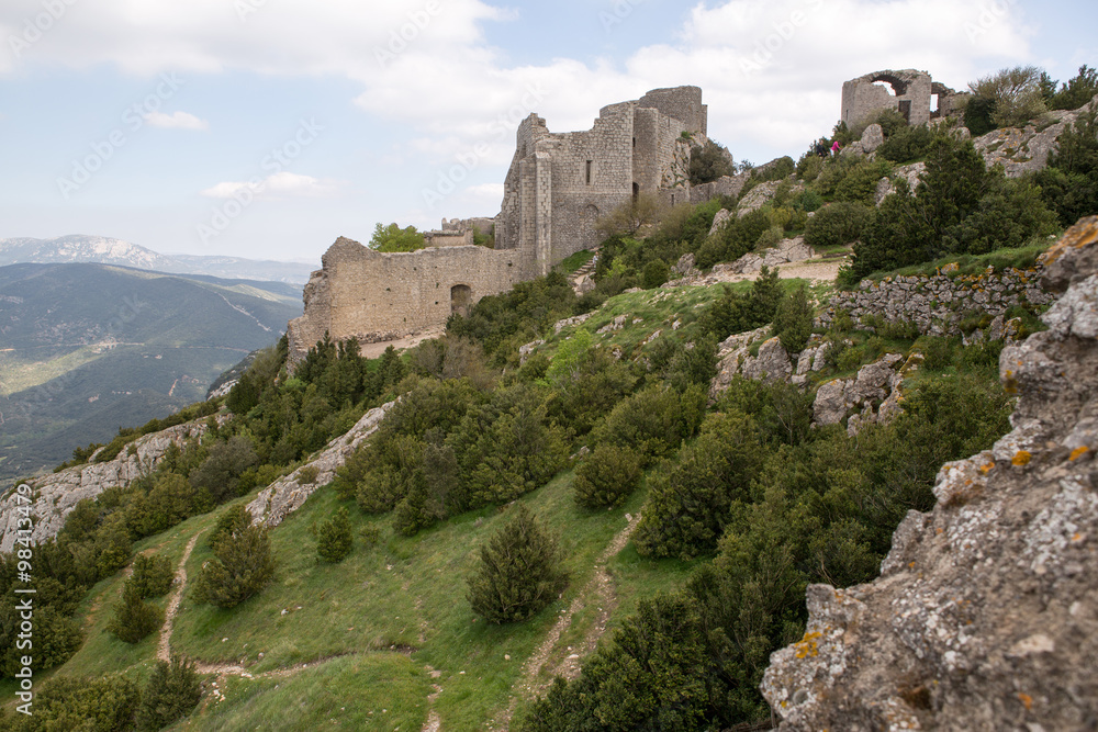 Peyrepertuse castle in  French Pyrenees
