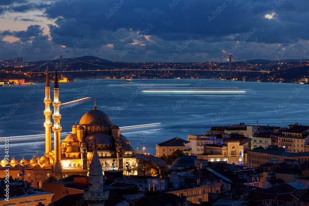 Bosphorus Bridge from Suleymaniye Mosque Istanbul