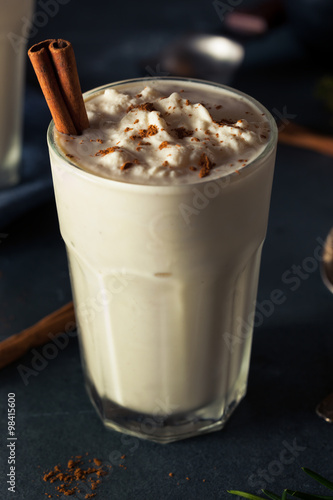 Homemade Eggnog Ice Cream Milkshake