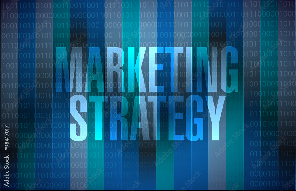 marketing strategy binary sign concept