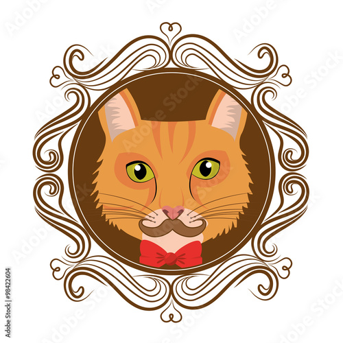 Hispter funny animal cartoon