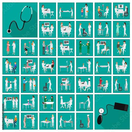 Medical Staff And Patients Different Situations 