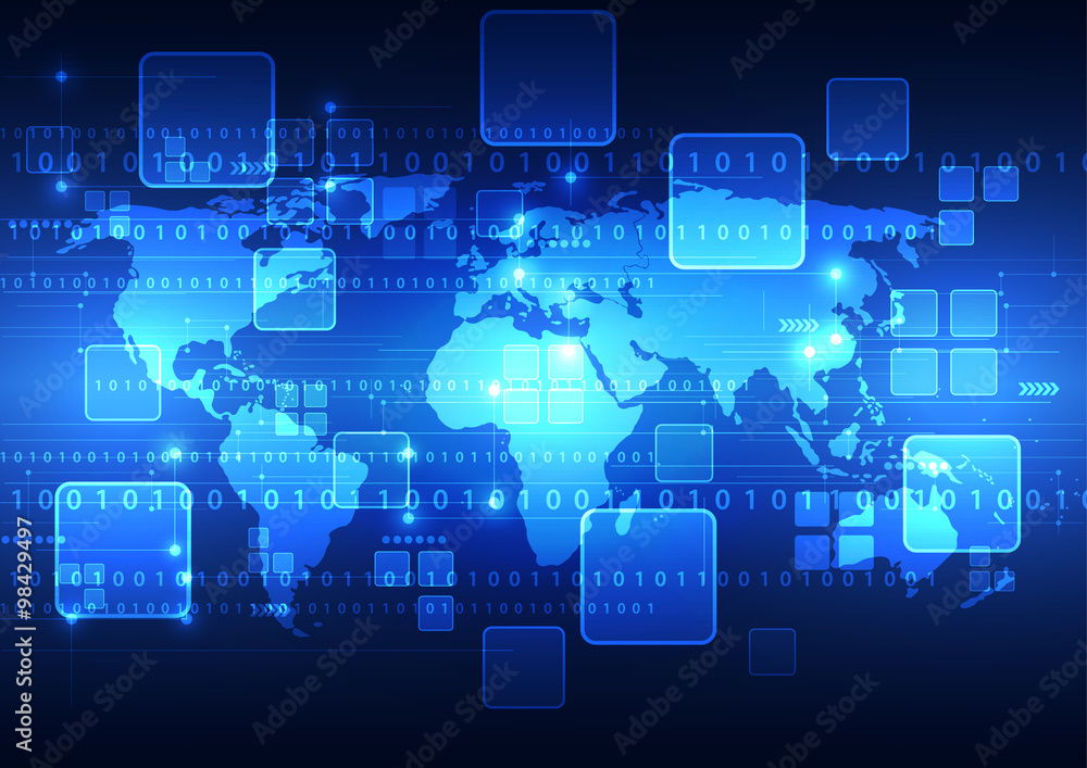 vector digital global technology concept, abstract background vector digital global technology concept, abstract background