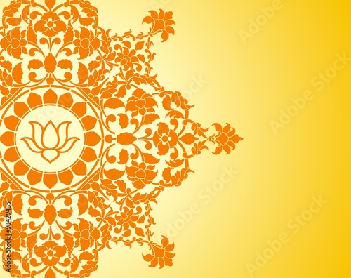 water lily, wedding card design, royal India