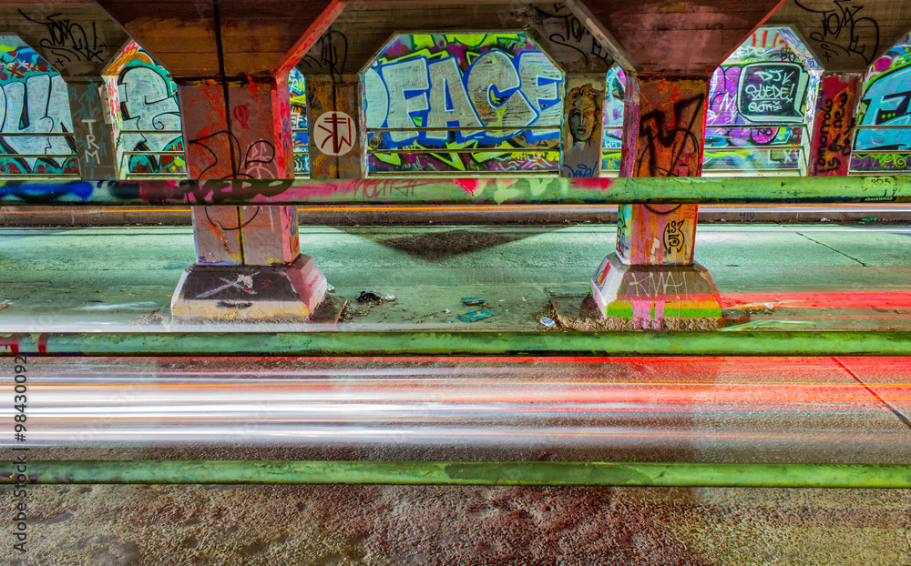Graffiti on the walls of Krog Street Tunnel in Atlanta, Georgia