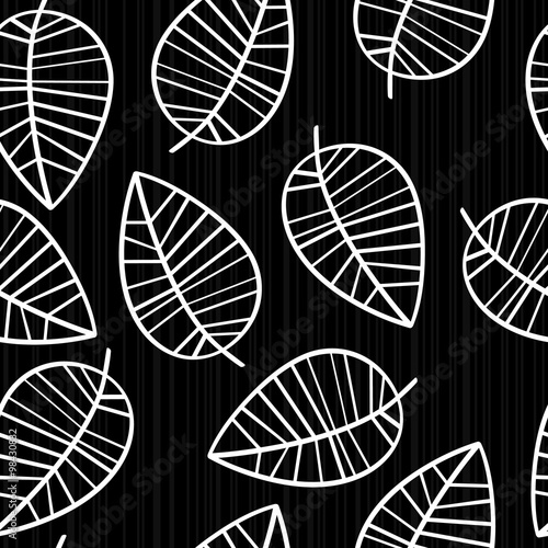 Abstract nature composition with leaves