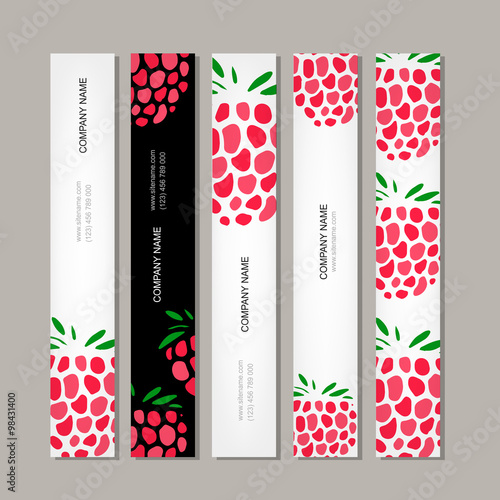 Banners template, raspberry design
