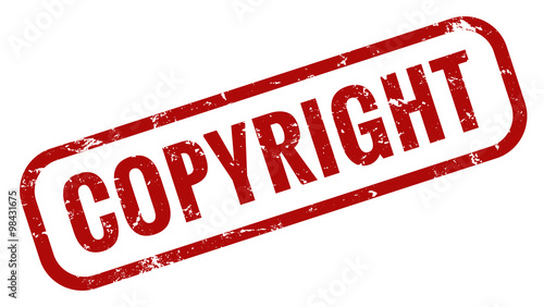 Copyright Stempel rot
