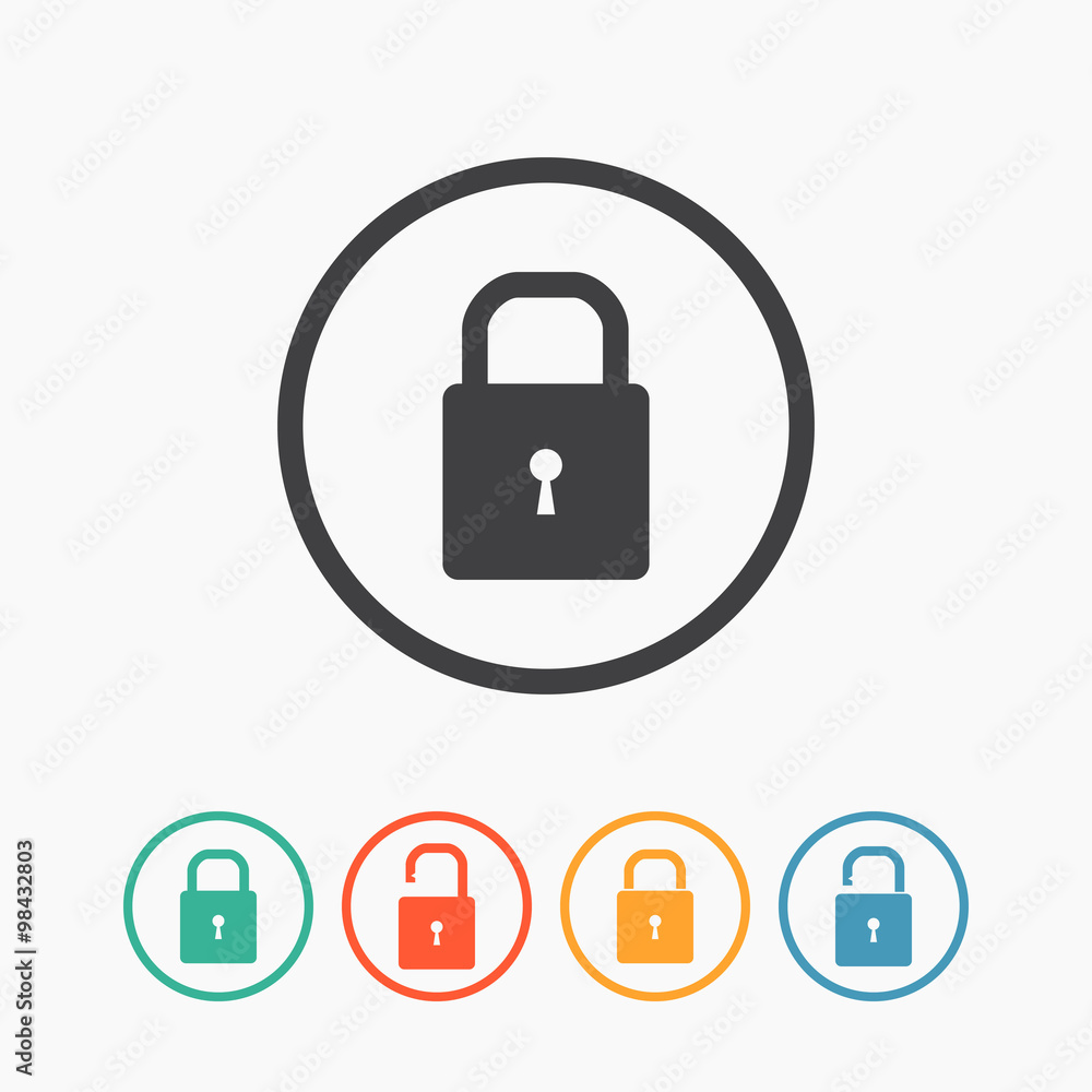 Lock icons: open and closed Lock icons: open and closed