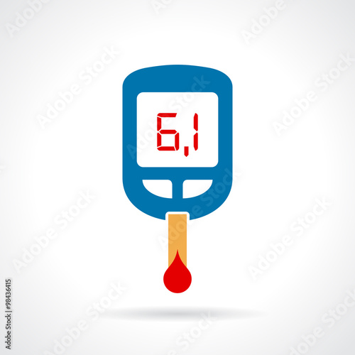 Diabetes symbol, high sugar level